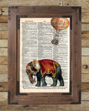 Steampunk elephant, elephant art print, oddities art -  - 2