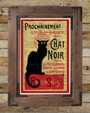 Le Chat Noir, black cat, french cabaret poster, dictionary page art print -  - 2