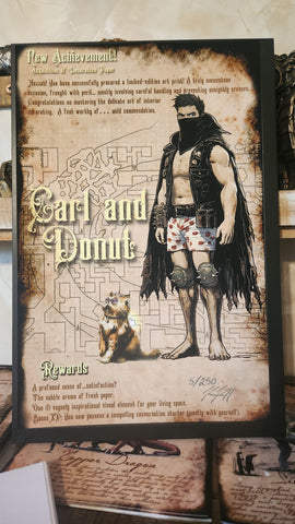 Carl and Donut. Exclusive limited edition signed and numbered