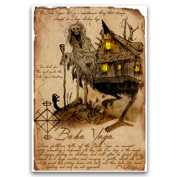 Baba Yaga Slavic Folklore Witch Art Bestiary Journal Art Monsters A Baba Yaga Slavic Folklore Witch Art Bestiary Journal Art Monsters A