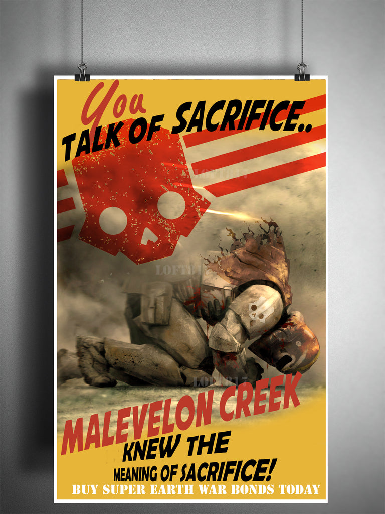 Helldivers 2 Propaganda art, Malevelon Creek, Video game pop art – Loft 817