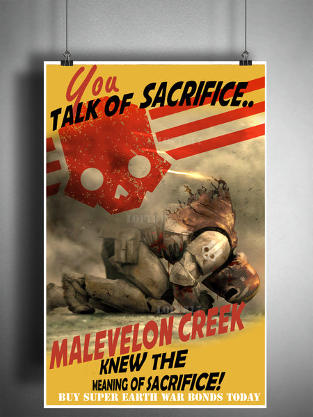 Helldivers 2 Propaganda art, Malevelon Creek, Video game pop art