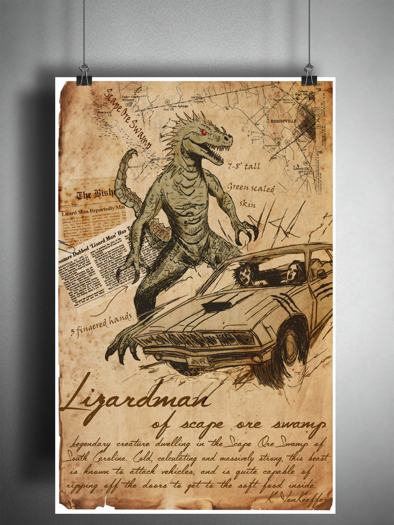 urban legend monsters Lizard man, South Carolina Cryptid, urban legend bestiary, monsters an – Loft 817
