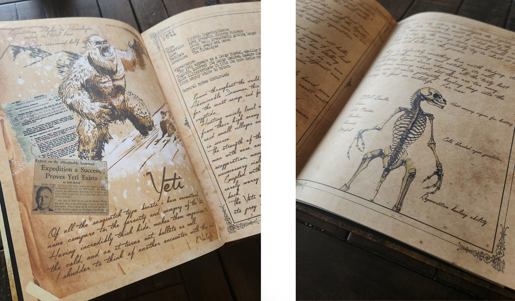 myths monsters and cryptids a field journal Myths Monsters and Cryptids book, VOLUME 2, Leather monster hunters jo – Loft 817