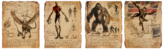 monsters and cryptids Myths Monsters and Cryptids book, VOLUME 2, Leather monster hunters journal