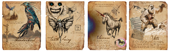 myths monsters and cryptids a field journal Myths Monsters and Cryptids book, VOLUME 2, Leather monster hunters journal