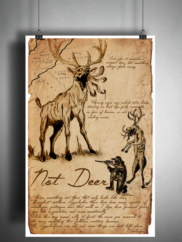 appalachian folk monsters Not Deer Appalachian folklore, SCP legends, creepy horror artwork, myths and monsters bestiary,