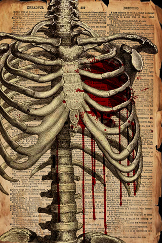 24x36 Stretched Canvas Custom Ribcage