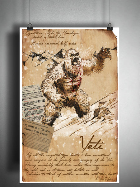 Yeti art, Myths monsters and cryptids, Himalayan Yeti