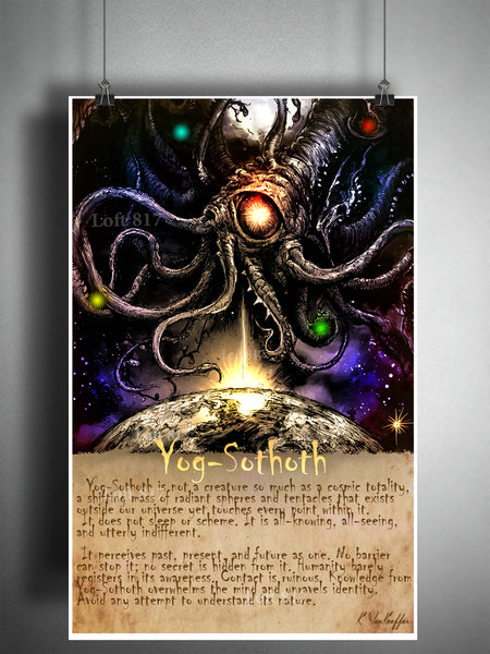 Yog Sothoth, Lovecraftian eldritch horror series, creepy horror artwork, myths and monsters bestiary, cryptid artwork