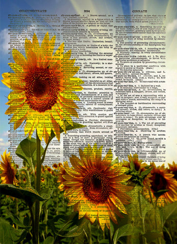 Sunflowers art, Sunflower art print, Sunflower wall art -  - 1
