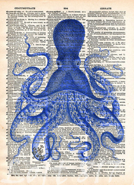 elegant octopus sketch