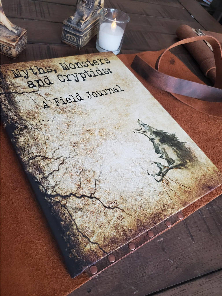 myths monsters and cryptids a field journal Myths Monsters and Cryptids book, VOLUME 1, Leather monster hunters jo – Loft 817