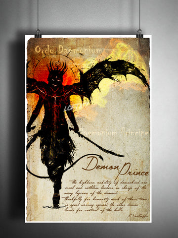 Demon Prince, Prince of darkness, study of angels and demons, grimoire page