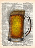 Frosty pint, beer pint art, mancave wall art, gift for beer lover, beer sign -  - 2