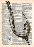 White wine splash art, wine lovers art, art for wine drinker, wine splash -  - 2