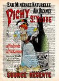 Vintage ad, French lady advertisement, 1896 vintage dictionary page book art print -  - 1