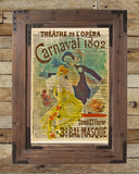 Theatre poster, unique wall art, Carnaval Opera poster 1892, masquerade ball,  vintage dictionary art print -  - 2
