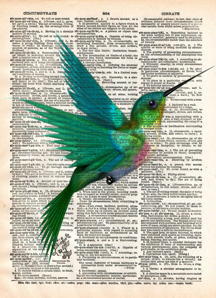 Hummingbird art print, bird art, childrens art, vintage dictionary pri – Loft 817 hummingbird-art-print-bird-art-childrens-art-vintage-dictionary-pri-loft-817