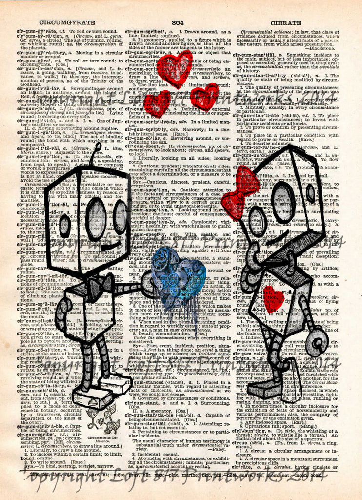 robot love drawing