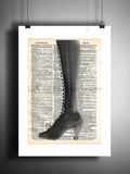 High heel Xray art, vintage medical xray, medical oddities, dictionary art -  - 2