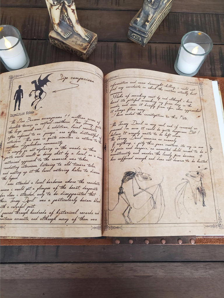 monster book of monsters journal Myths Monsters and Cryptids book, VOLUME 1, Leather monster hunters jo – Loft 817