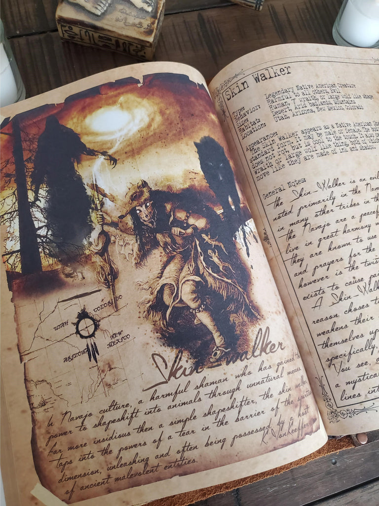 myths monsters and cryptids a field journal Myths Monsters and Cryptids book, VOLUME 1, Leather monster hunters jo – Loft 817