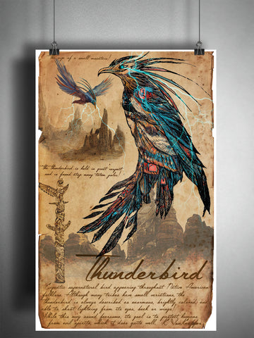 Thunderbird of Native American folklore, cryptid art, bestiary cryptozoology science journal art, monsters and folklore, american indian folklore