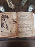 Myths Monsters and Cryptids book, Leather monster hunters journal