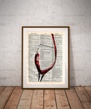 Red wine splash art, red wine pour, pour yourself some wine, cocktail art -  - 1